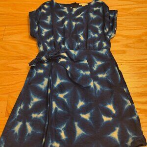 Crewcuts (J.Crew), Short Sleeve Linen Blurred Lines Dress, Girls Size 6 (GU)